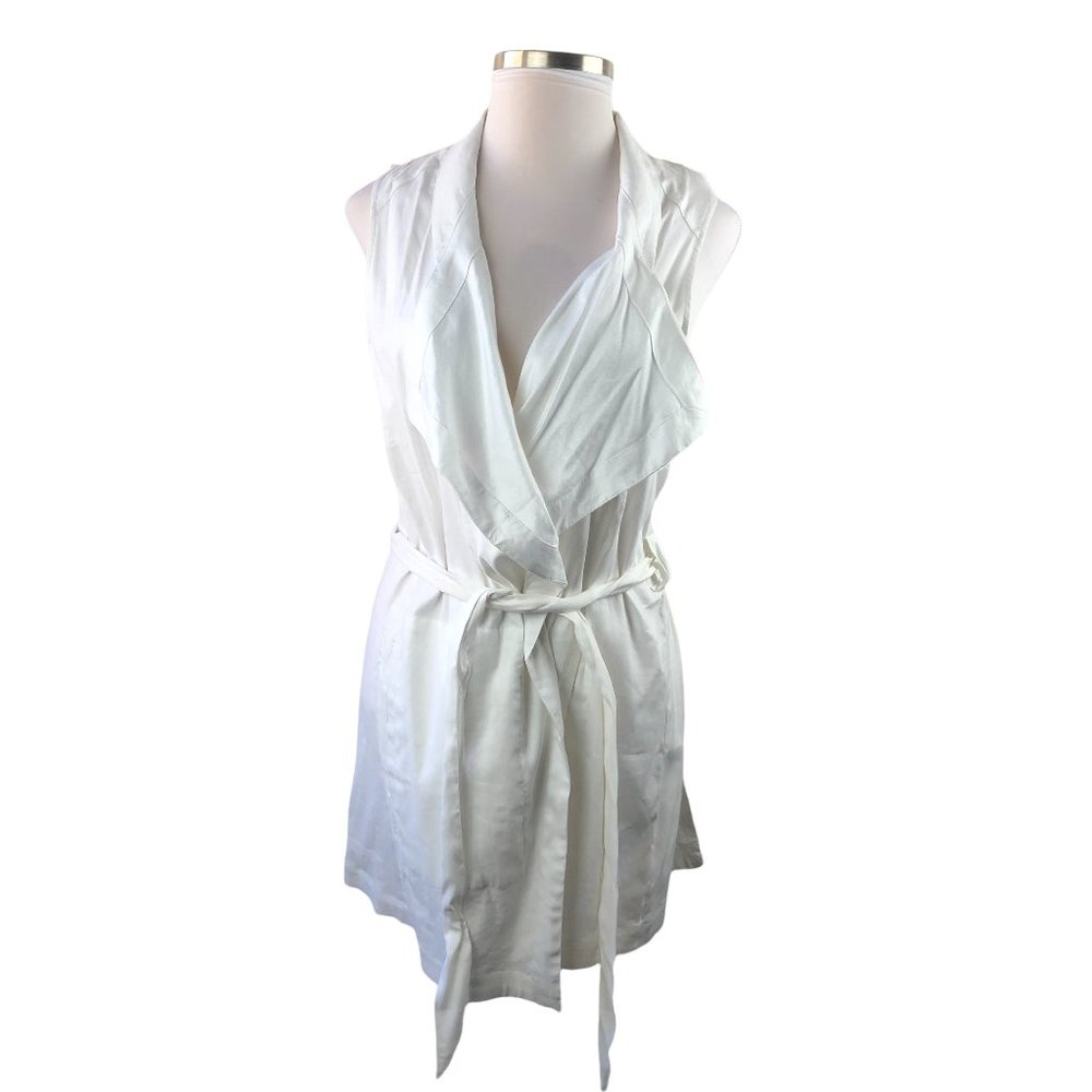 New Lane Bryant Drape Front Long Vest Jacket Cloth Tie Belt Plus Size 26/28 - Picture 4 of 6